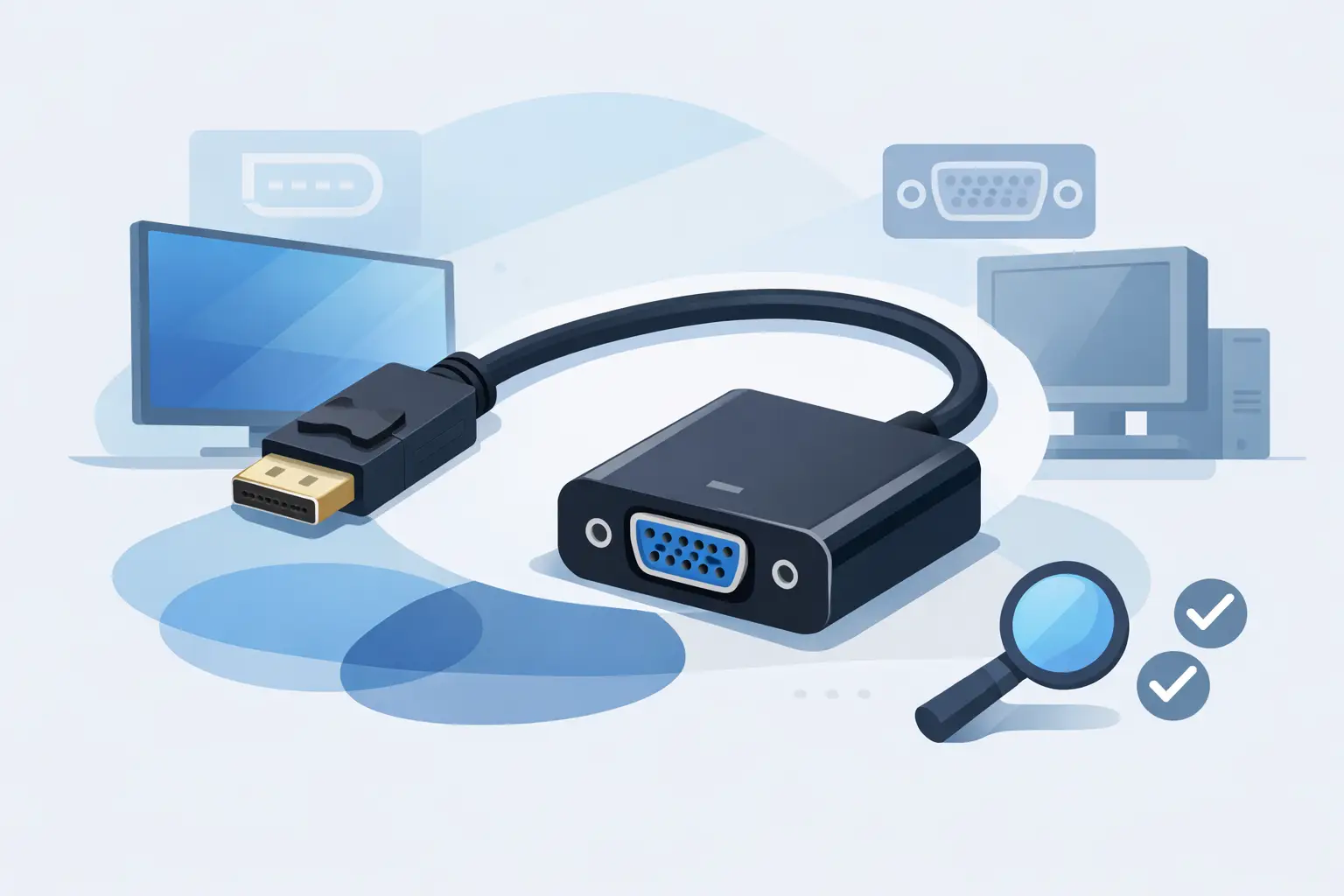 DisplayPort naar VGA adapter: zo kiest u goed