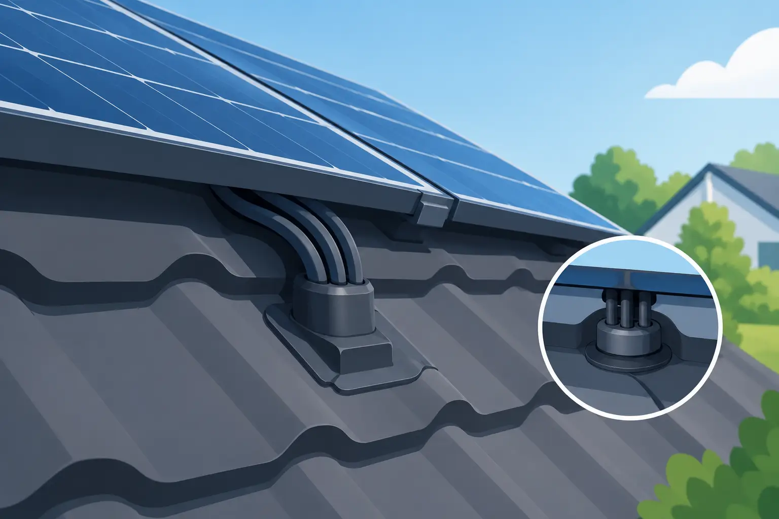 Praktijkvoorbeeld zonnepanelen kabeldoorvoer