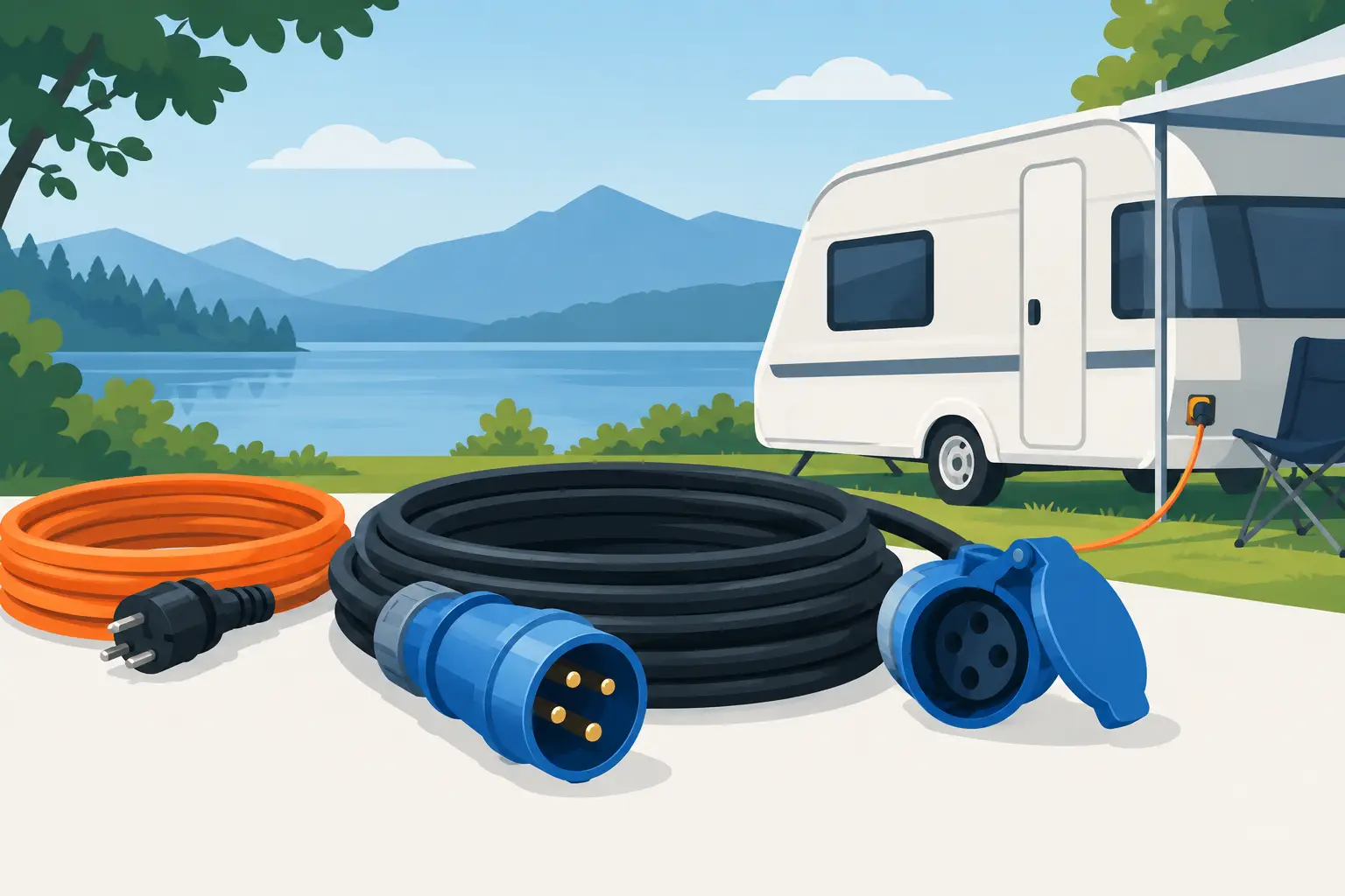 Stroomkabels voor caravan kiezen zonder fouten